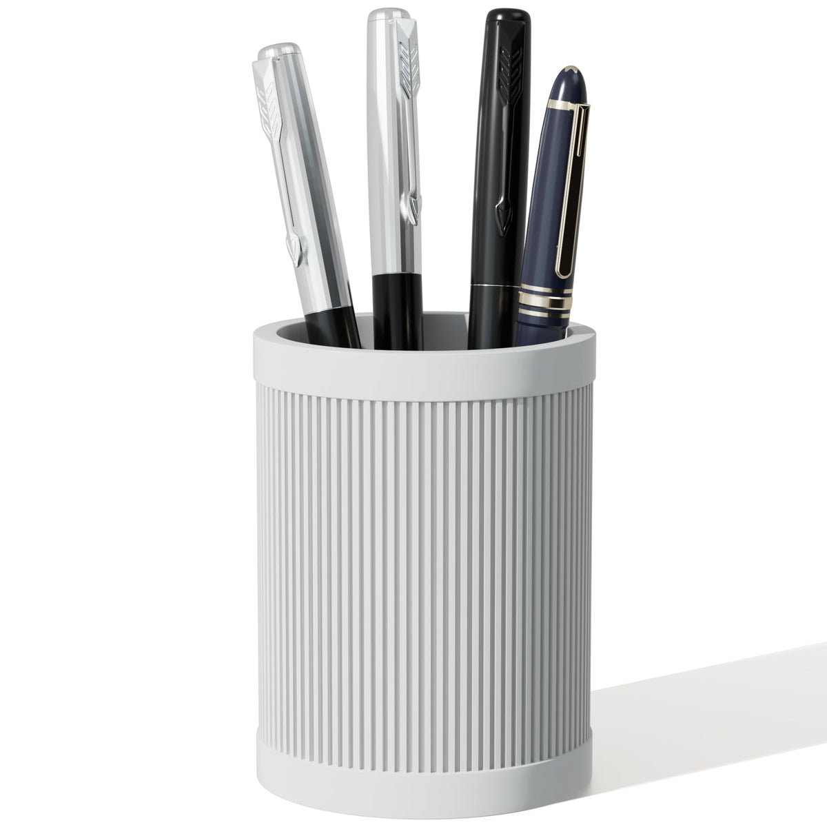 HighHerz Aesthetic Pen Holder For Desk, Modern Silicone Pencil Holder, Stylish Office Desk Decor, Made of 5 mm Thickened Premium Silicone, Office Desk Organizer And Accessories (Black)