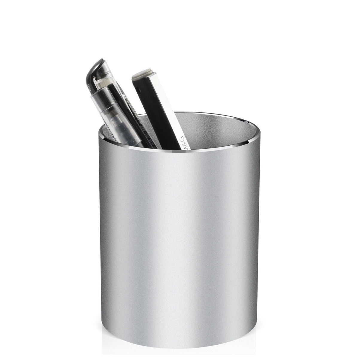 Pen holder, aluminum alloy waterproof pen holder, desktop simple and modern minimalist, multifunctional office supplies for families, kids and schools