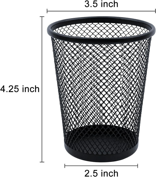 HSYMQ Desk Pencil Pen Holder, Wire Mesh Pen Cup Holder for Desk Organizer and Office Desk Accessories (12 Pack)