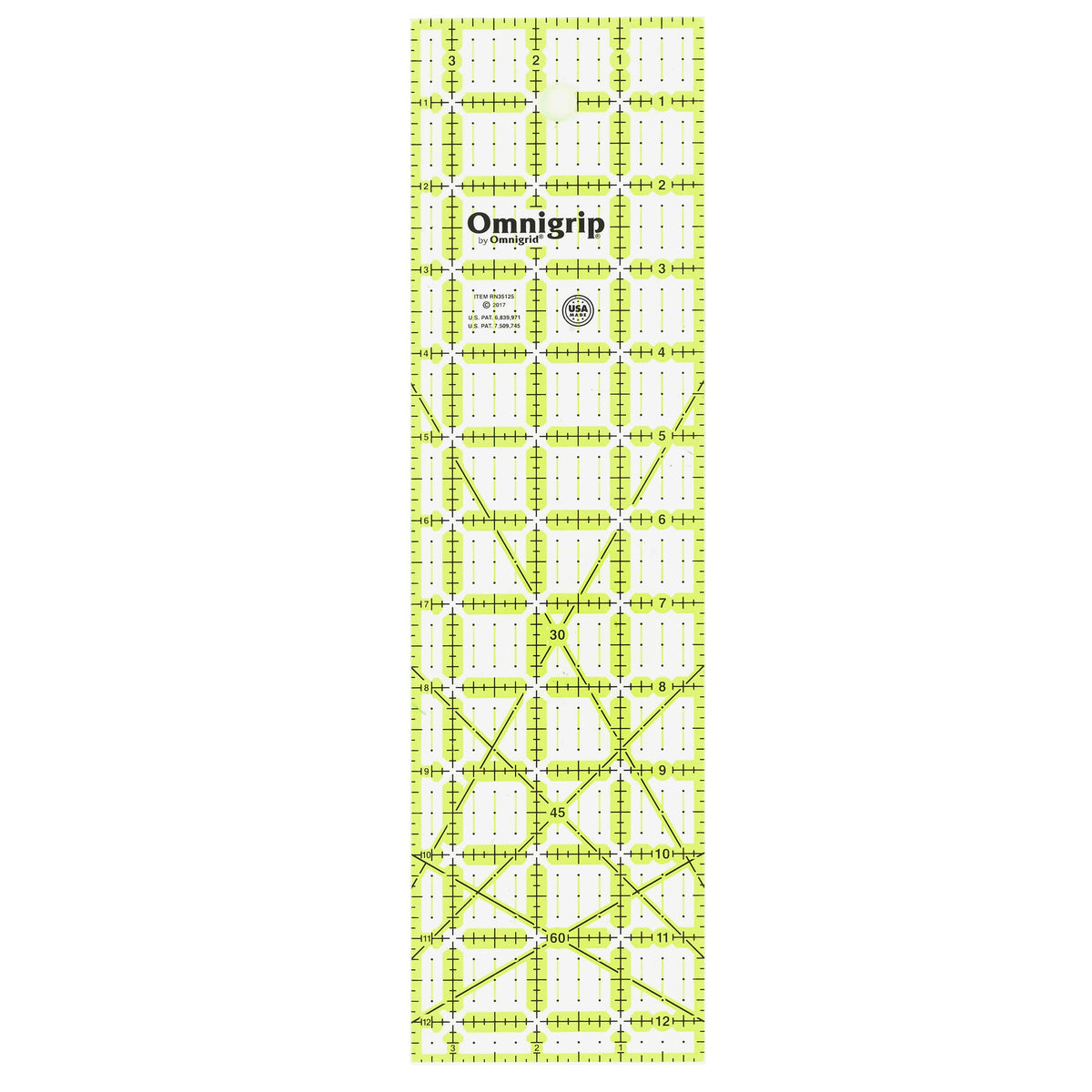 Omnigrip 2-1/2" x 18" Non-Slip Rectangle Quilting Ruler by Omnigrid