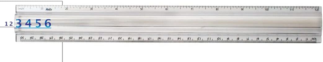 Helix - 2X Magnifier Ruler - 12 inch - 1 Pack