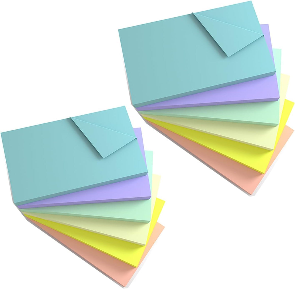 480 Sheets 3 in x 5 in Large Sticky Notes, 76 x 127 mm 6 Pads Assorted Self-Stick Pads for Notebook,Office,School and Home,80 Sheets/Pad (6 Pads Brillant)