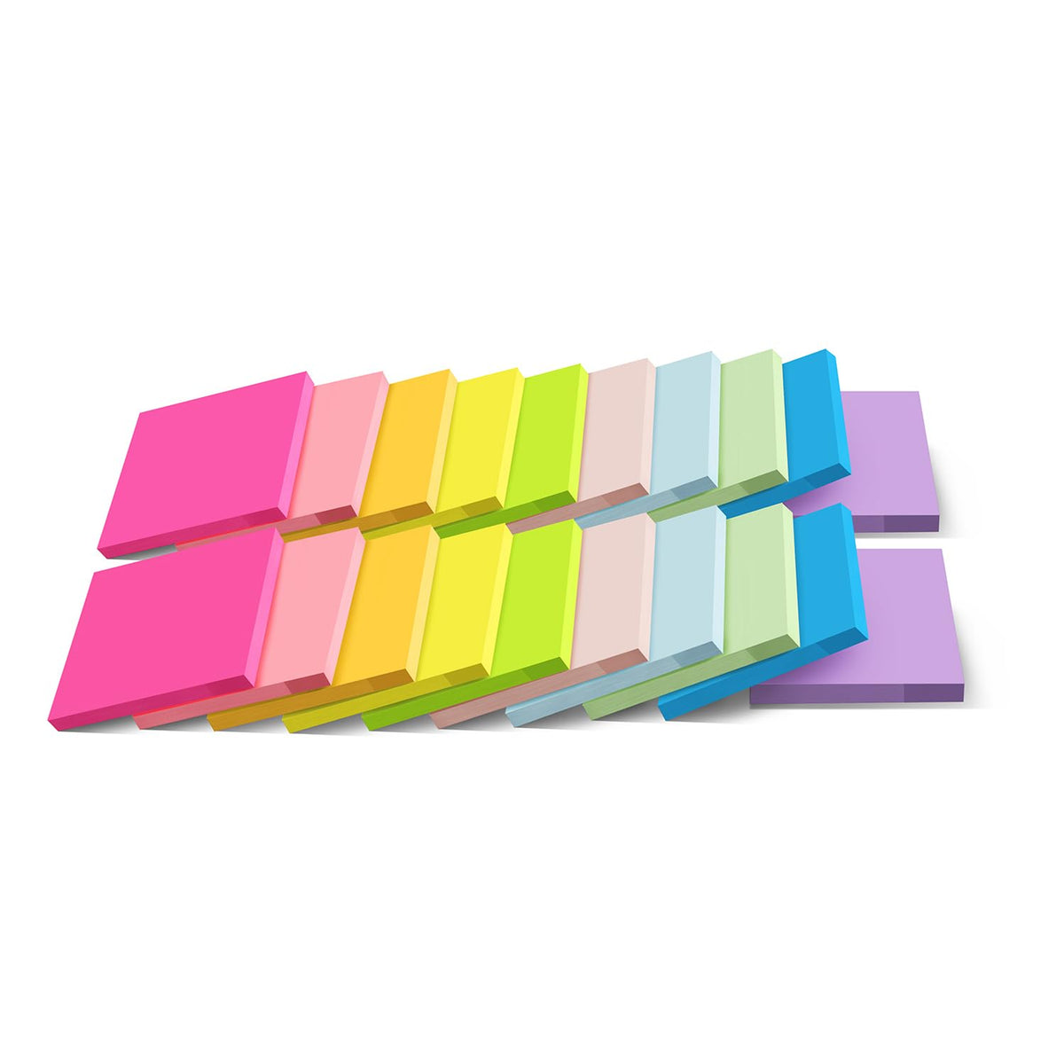 (40 Pads) Sticky Notes 3x3 in,Bright Colors Notepads,Colorful Stickies