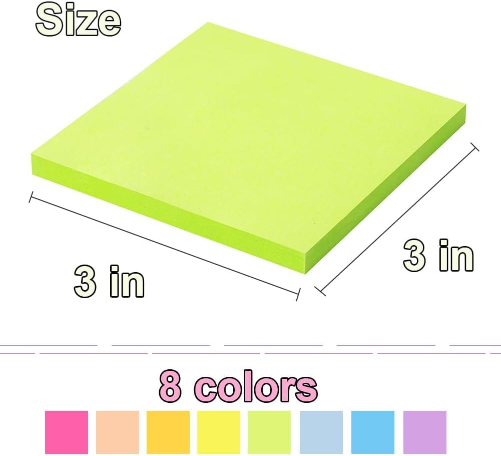 (16 Pack) Pop Up Sticky Notes 3x3 in Accordion Stickies,Bright Colors