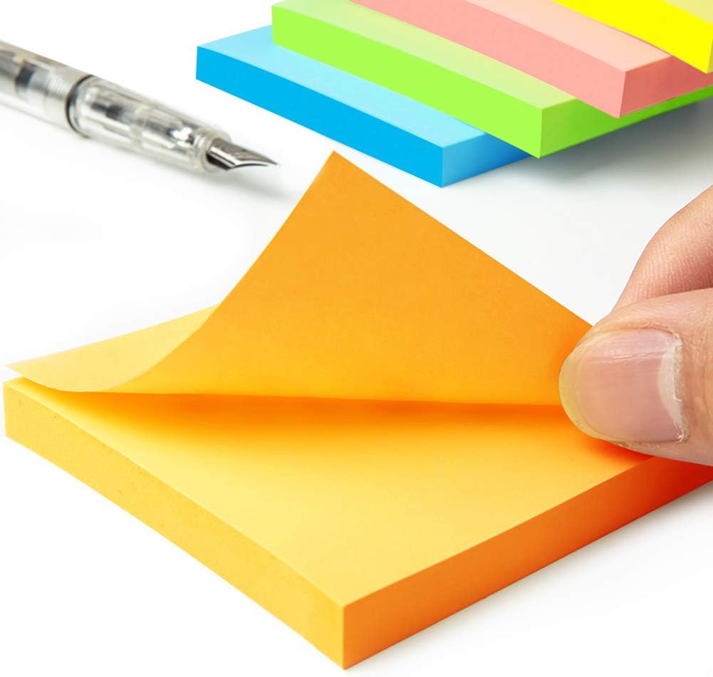 Phthdoty 8 Pads Pop Up Sticky Notes 3x3 Refills 8 Bright Colors, 640 Sheets