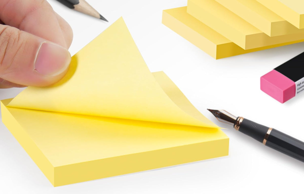 (18 Pads) Pop Up Yellow Sticky Notes 3x3 in, Suitable for Office, School