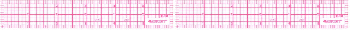 Westcott B-70 8ths Graph Beveled Ruler, 12 in