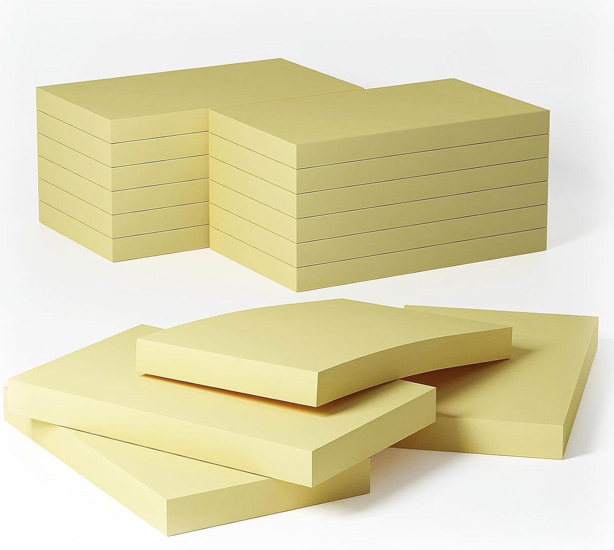 480 Sheets 3 in x 5 in Large Sticky Notes, 76 x 127 mm 6 Pads Assorted Self-Stick Pads for Notebook,Office,School and Home,80 Sheets/Pad (6 Pads Brillant)