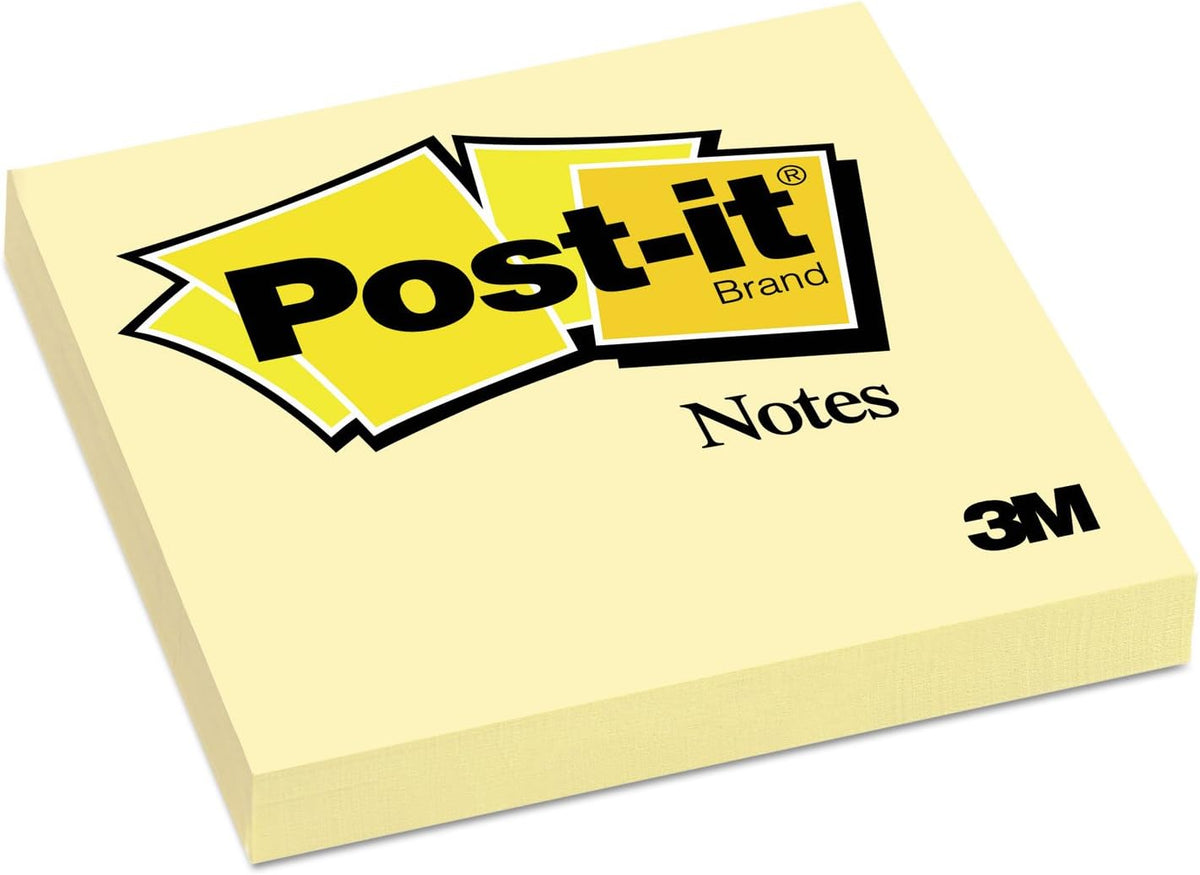 Post-it Notes, 3 x 3 in, The Iconic Canary Yellow Note, 12 Pads