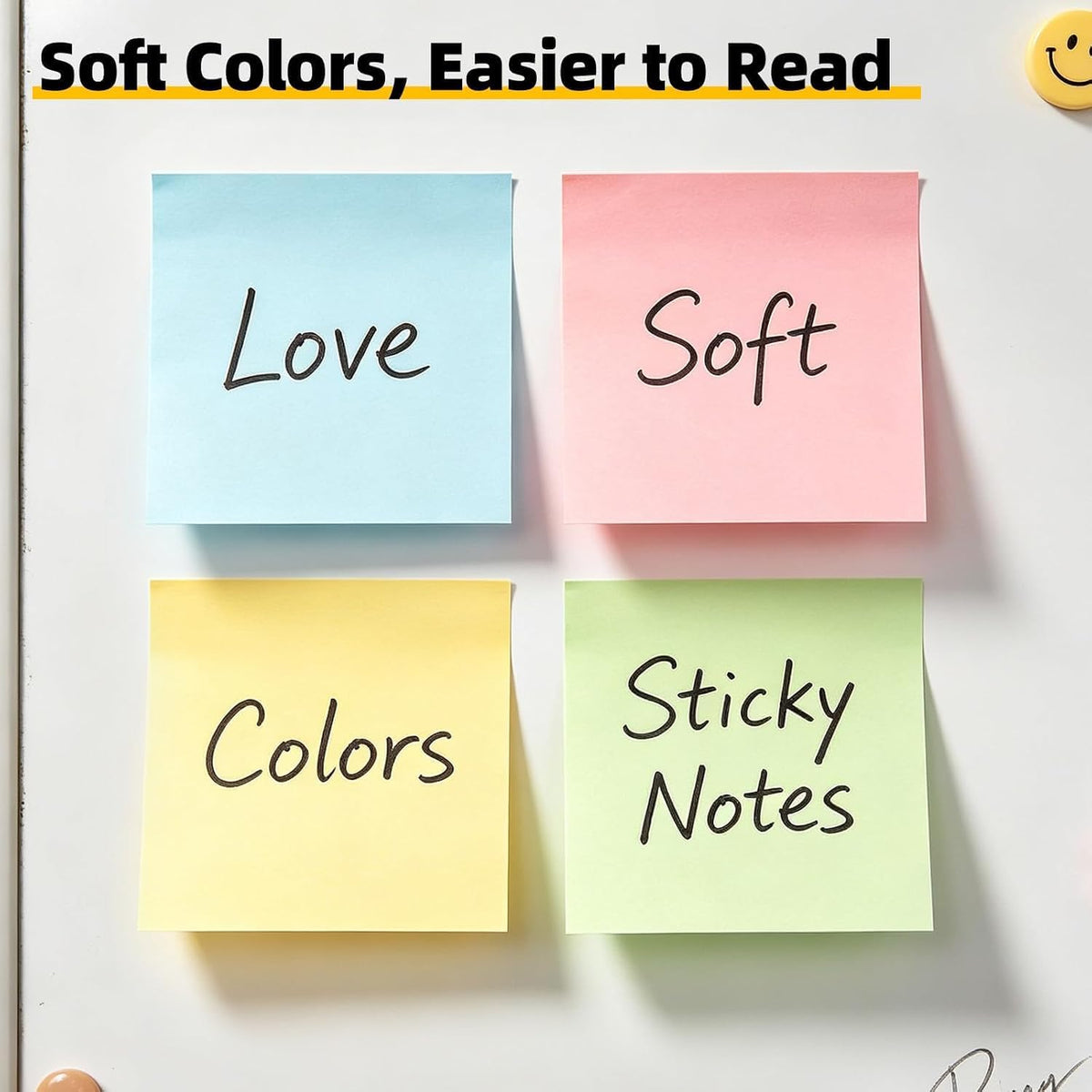 Sticky Notes 3x3 in, 36 Pads, 3600 Sheets, 100 Sheets/Pad, 4 Bright Color