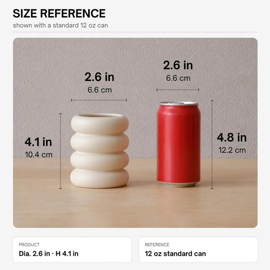 WENSHUO Ceramic Pen Holder, Pencil Holder, Cute Makeup Brush Holder, Crème