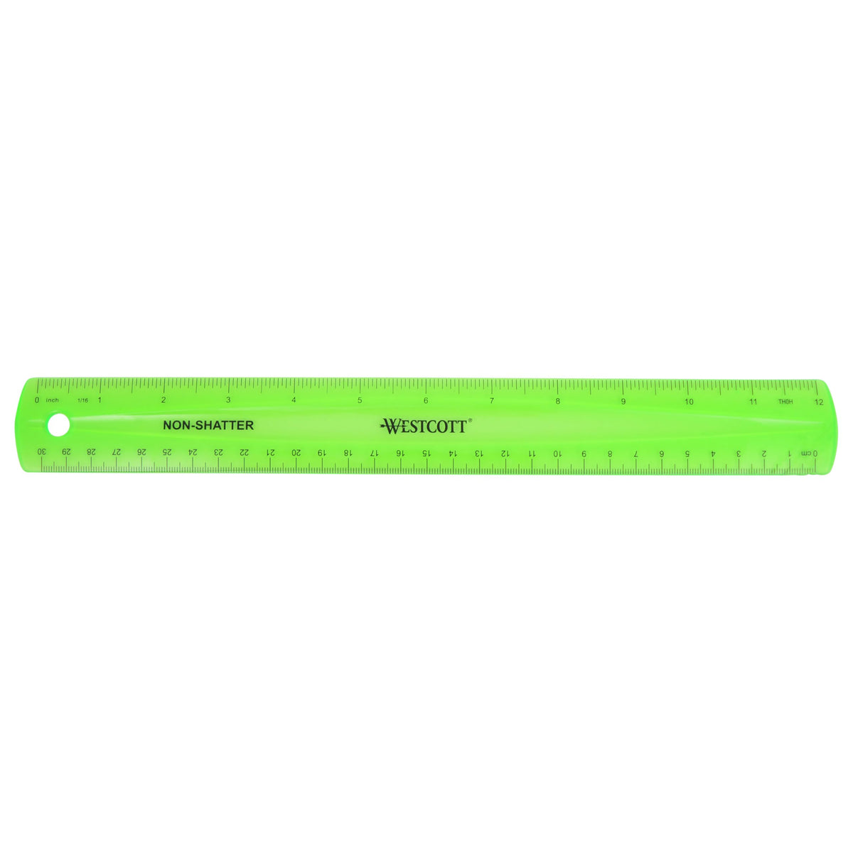 Westcott Shatterproof Ruler, 12-Inch, Blue, 16010