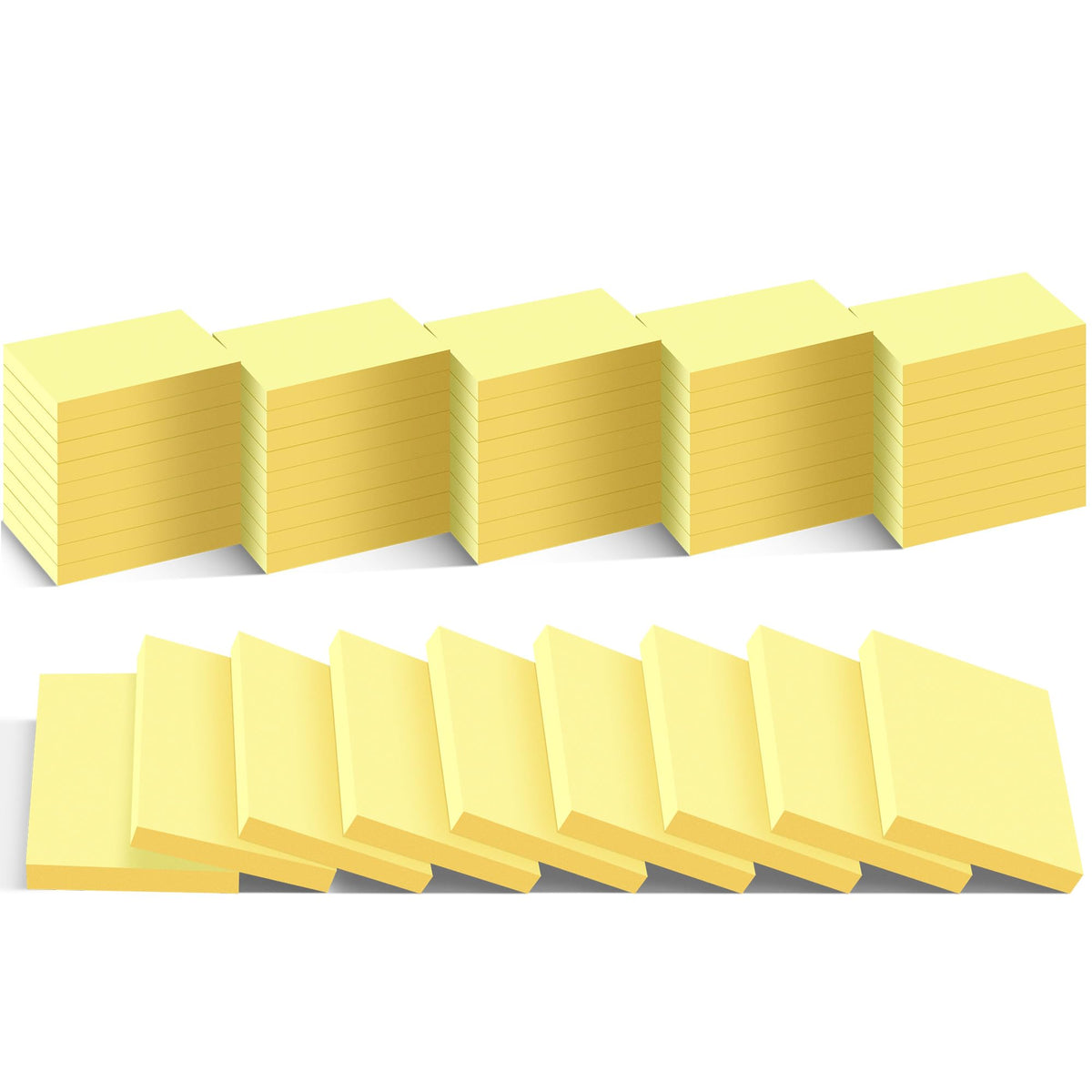 (54 Pads) 9 Bright Colors Sticky Notes 1.5x2in, Suitable for School, Office