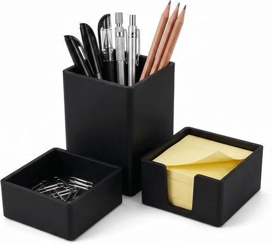 Silicone Pen Holder 3-Piece Set, Black