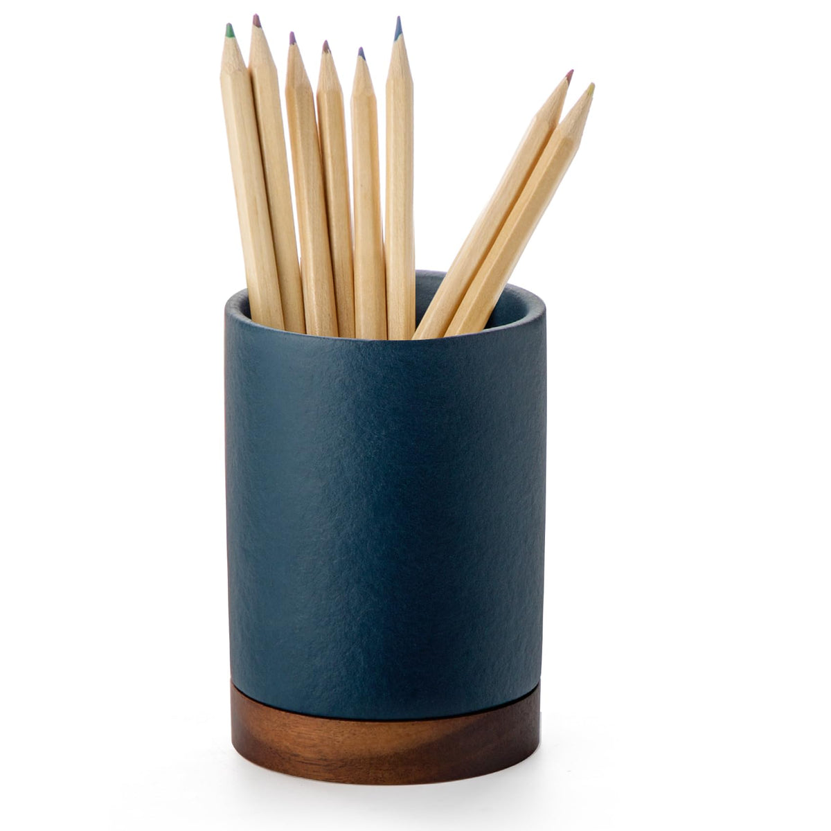 Ceramic Pen Holder for Desk, Pencil Cup, (Royal Blue, Set / 1)