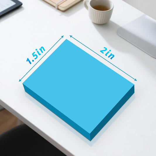 (54 Pads) 9 Bright Colors Sticky Notes 1.5x2in, Suitable for School, Office