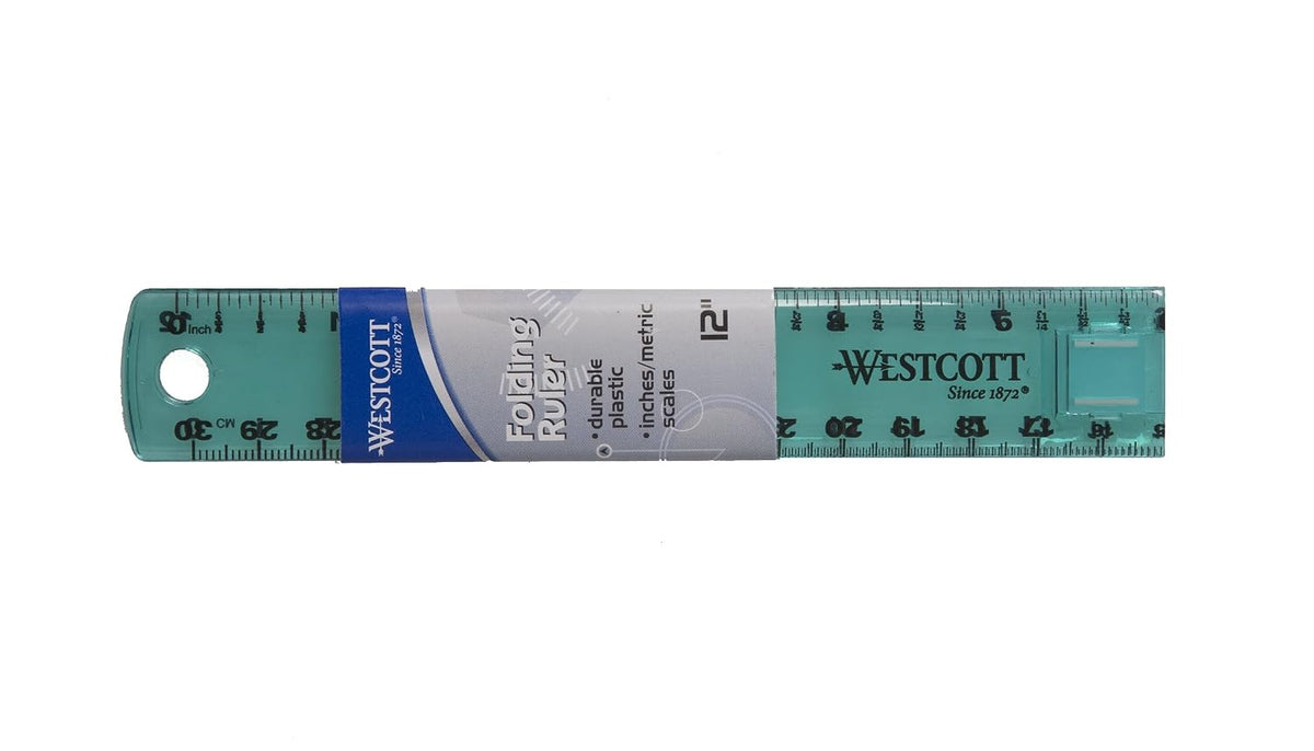 Acme Westcott Plastic Folding Ruler, Colors Vary (15390)