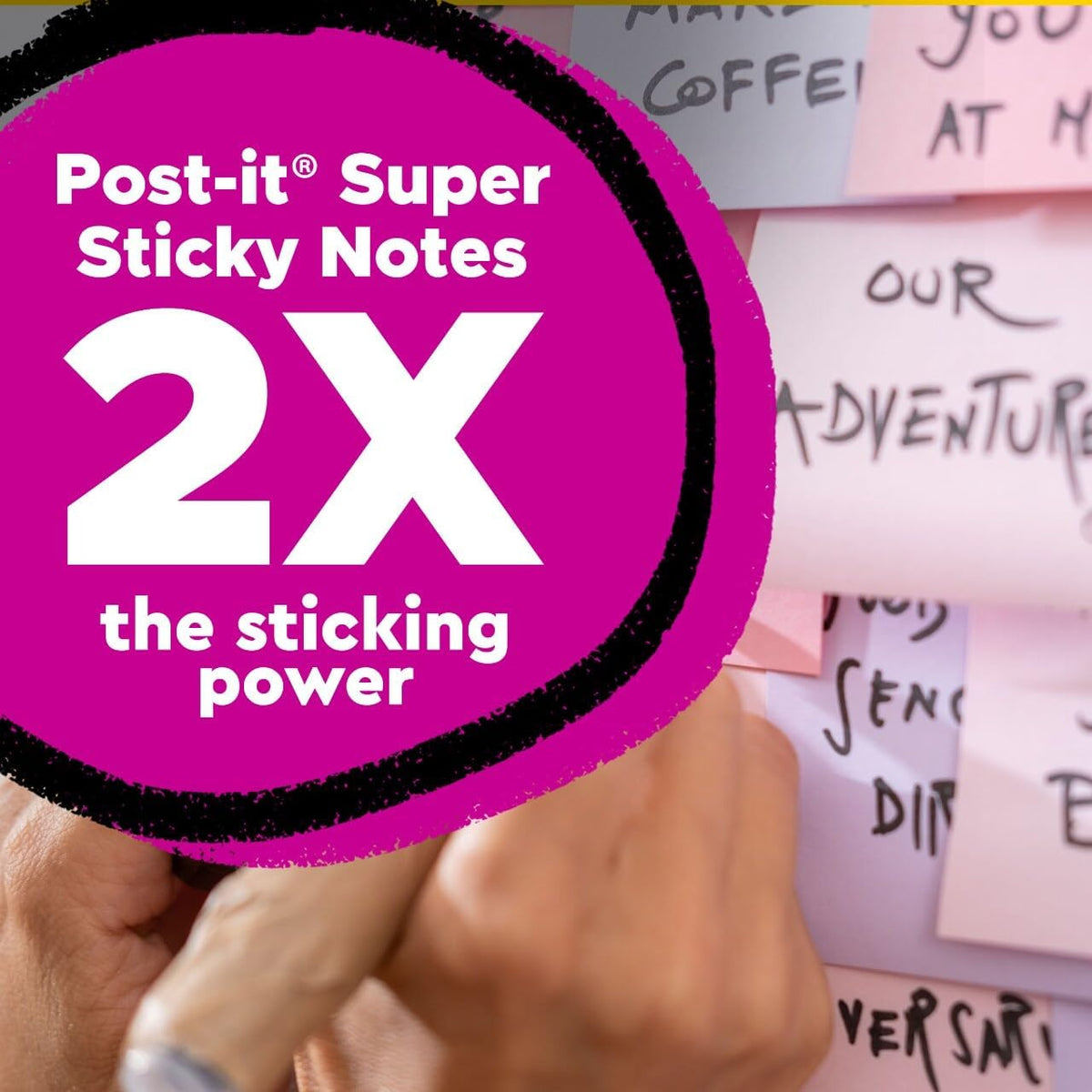 Post-it 100% Recycled Super Sticky Notes, 4 x 6 in, Pastels, 4 Pads