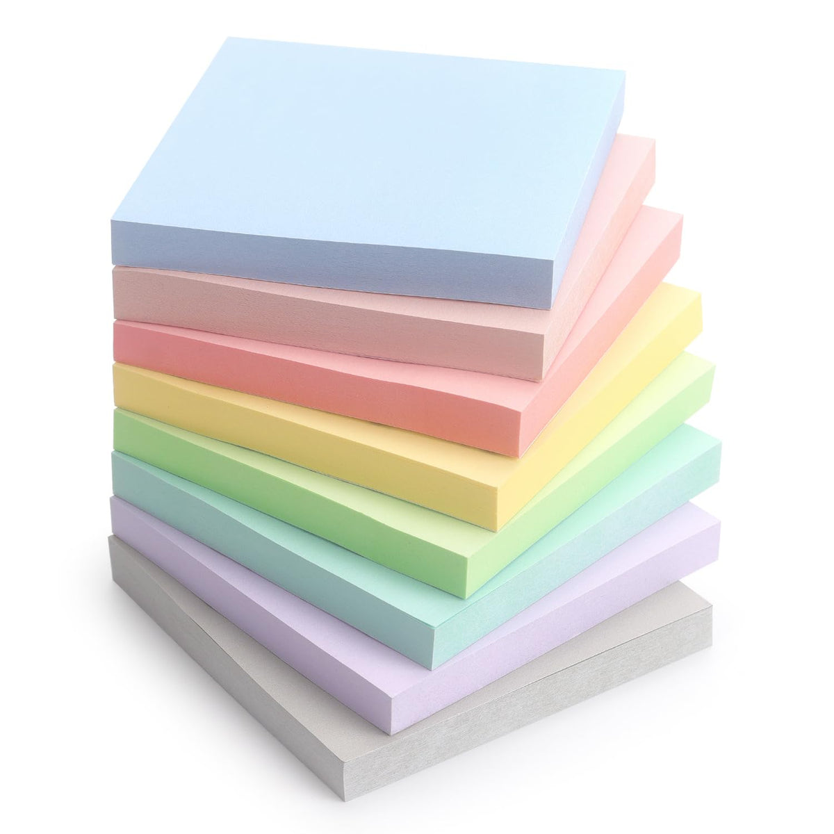 Eastern Wolf Sticky Notes 3x3 inch, 8 Bright Multi Colors, 85 Sheets/Pad