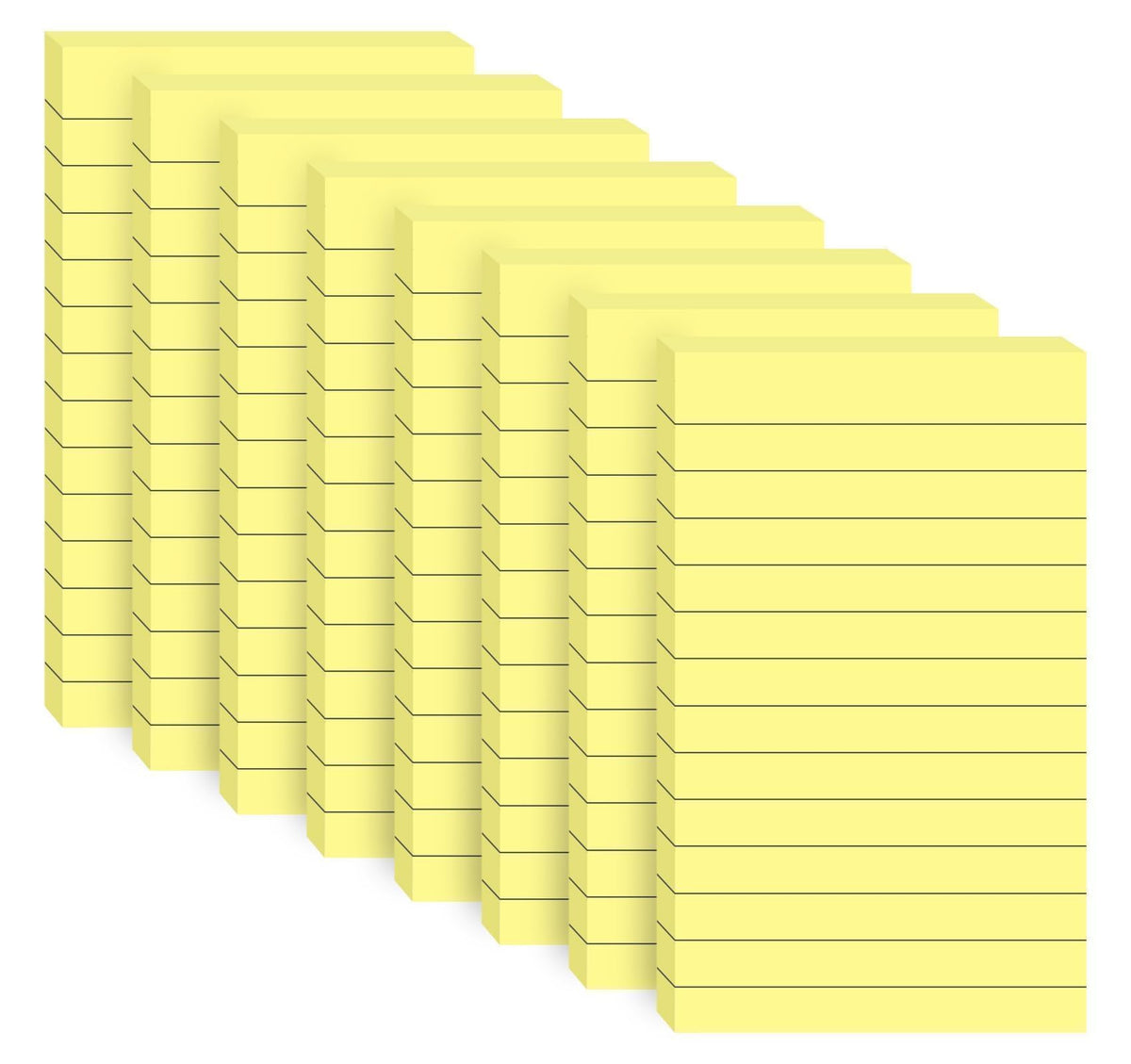 12 Pads Sticky Notes Large, 3 x 5'' Self-Stick Note Pads Recyclable,100 Sheets/Pad Super Sticking Power 76x127mm,1200 Sheets Clean Removal Notepads, Easy to Post for Note Taking,to Do Lists(Yellow)