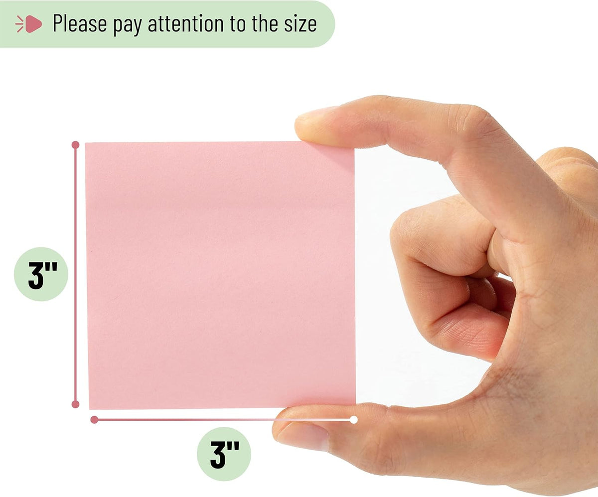 Mr. Pen- Sticky Notes, 3"x3", 12 Pads, 720 Sheets, Morandi Colors