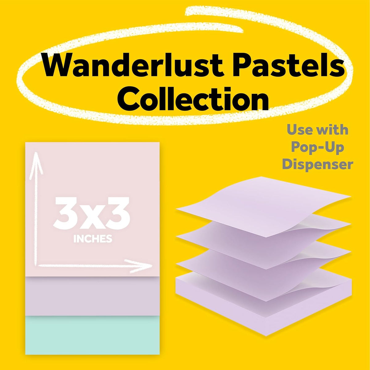 Post-it 100% Recycled Super Sticky Notes, 3 x 3 in, Oasis, 5 Pads