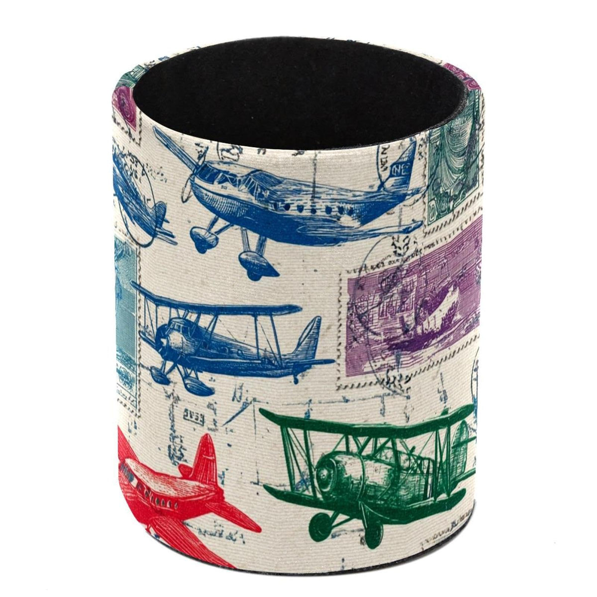 Leather Pen Holder for Desk, Birds Branches Butterflies Pencil Cup Pen Organizer Makeup Brush Holder for Office Home Kids Countertop Desk Accessory Storage