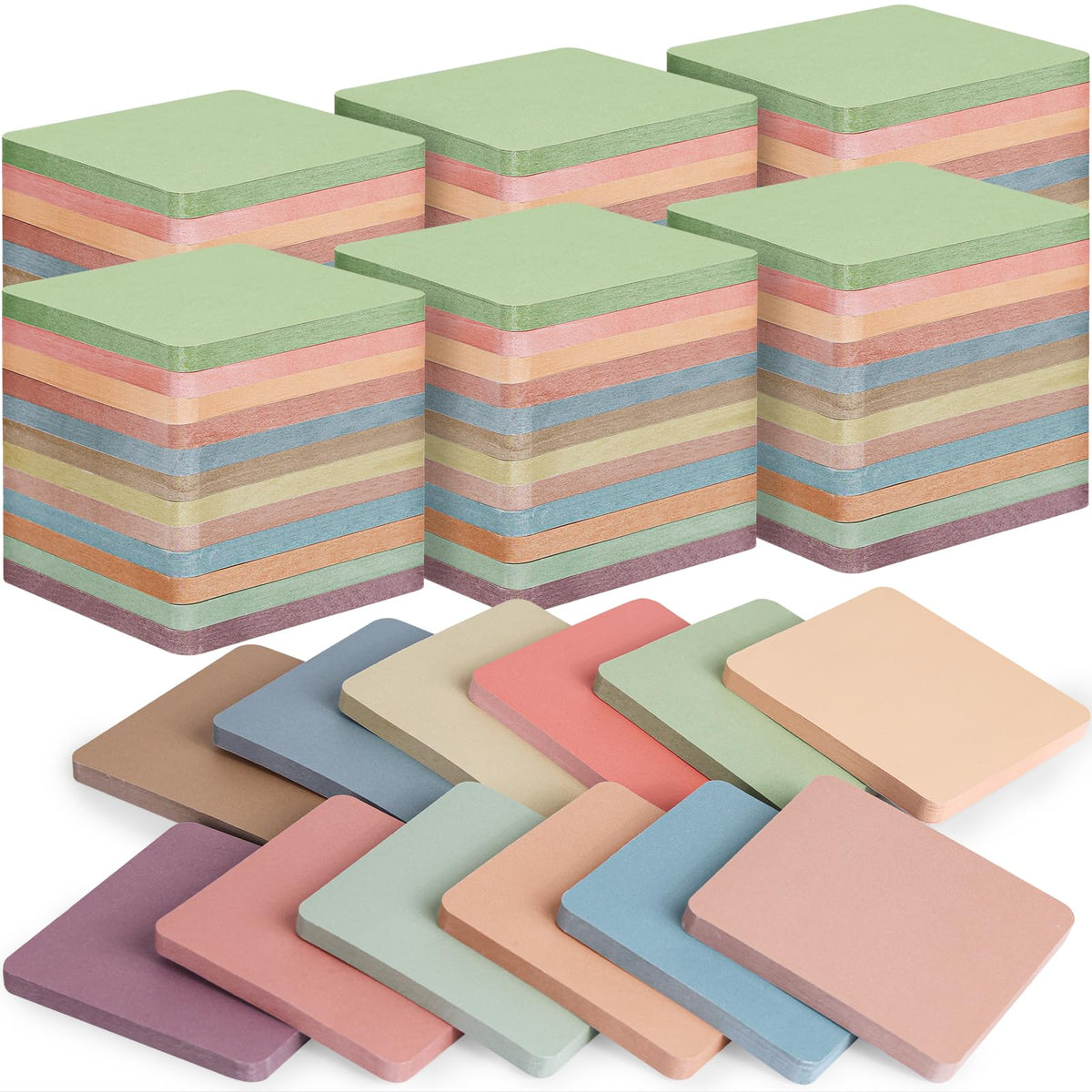 60 Pack Sticky Notes Bulk 3x3 Inch 12 Colors Self Stick Memo Pads