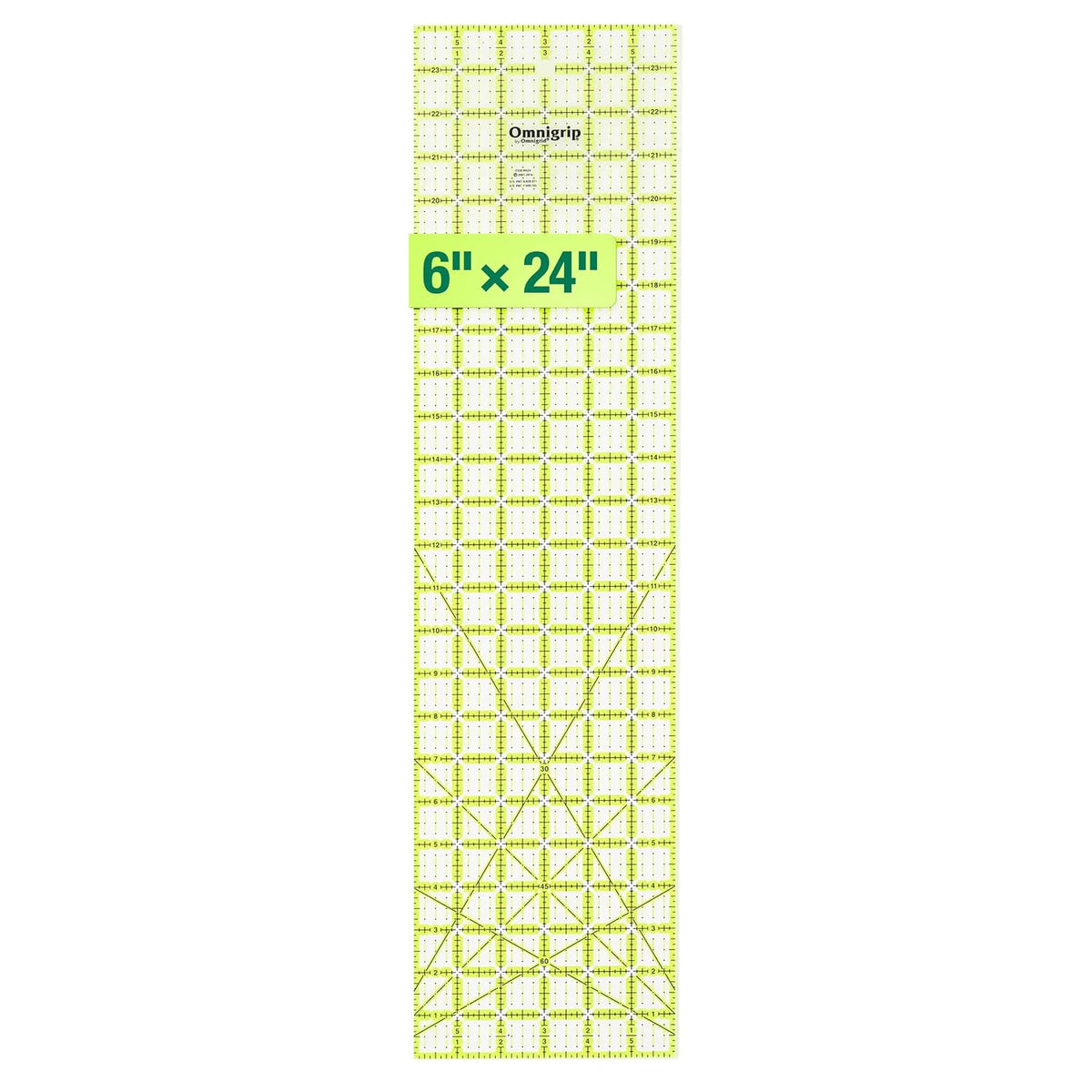 Omnigrip 2-1/2" x 18" Non-Slip Rectangle Quilting Ruler by Omnigrid