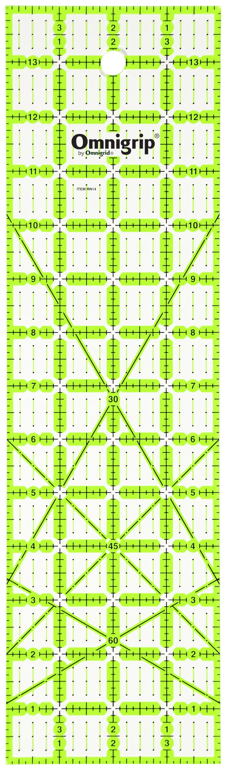 Omnigrip 2-1/2" x 18" Non-Slip Rectangle Quilting Ruler by Omnigrid