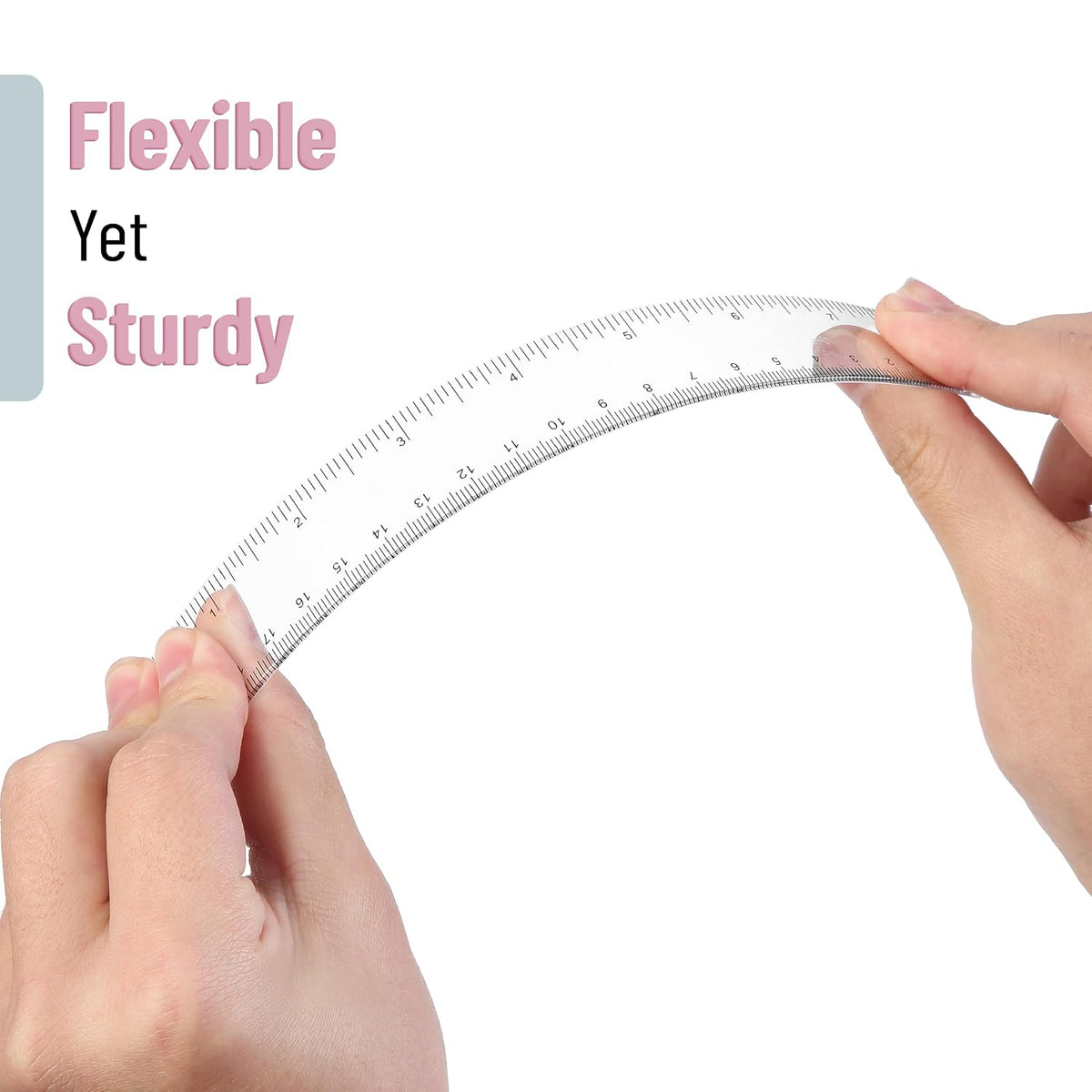 Mr. Pen- Plastic Ruler, 8 Inch, 3 Pack, Easy-to-Read Markings