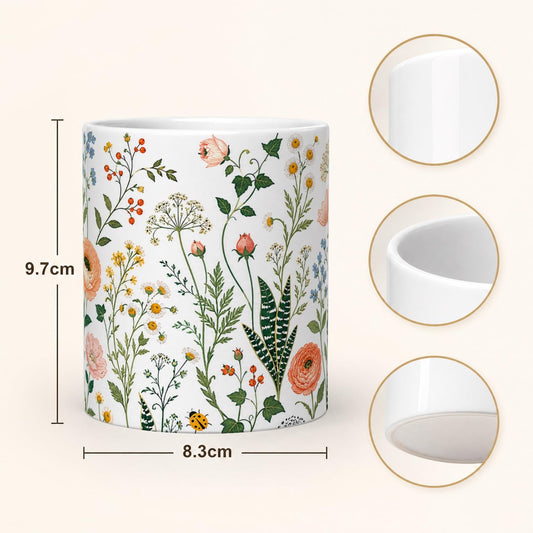 Pen Holder for Desk Ceramic Pencil Cup, Cute Makeup Brush Desk Organizer, Desk Accessories, School Supplies, Teacher Appreciation Gifts, Birthday Christmas Gift for Women (Green plants)