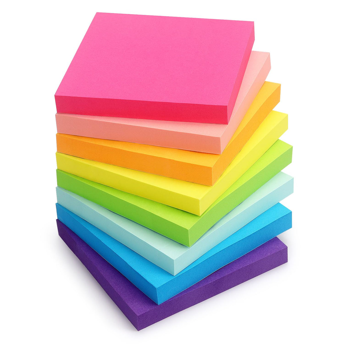 Eastern Wolf Sticky Notes 3x3 inch, 8 Bright Multi Colors, 85 Sheets/Pad