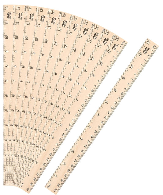 Mr. Pen- Wooden Rulers, 12 Inch, 12 Pack, Inches & Centimeters, Durable Wood Measuring Rulers Bulk for School, Office, Crafting, Drawing, Classroom Supplies & Student Use