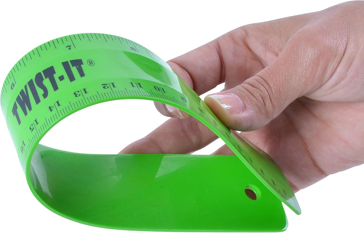 Westcott 12" Twist It Flexible Ruler, Assorted Colors