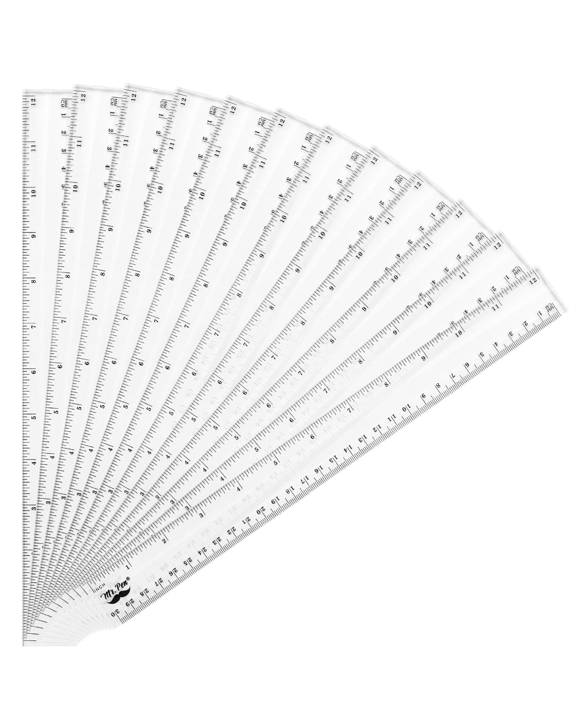 Mr. Pen- Plastic Rulers, 6 Inch, 3 Pack, Easy-to-Read Markings