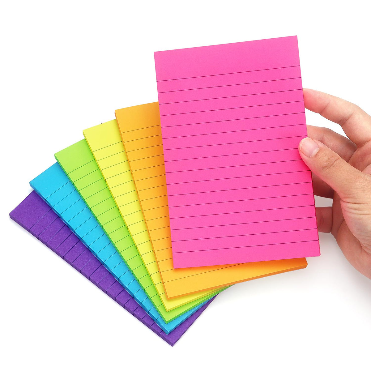 Early Buy Lined Sticky Notes 4x6 in, 6 Pads, 45 Sheets/Pad, Yellow