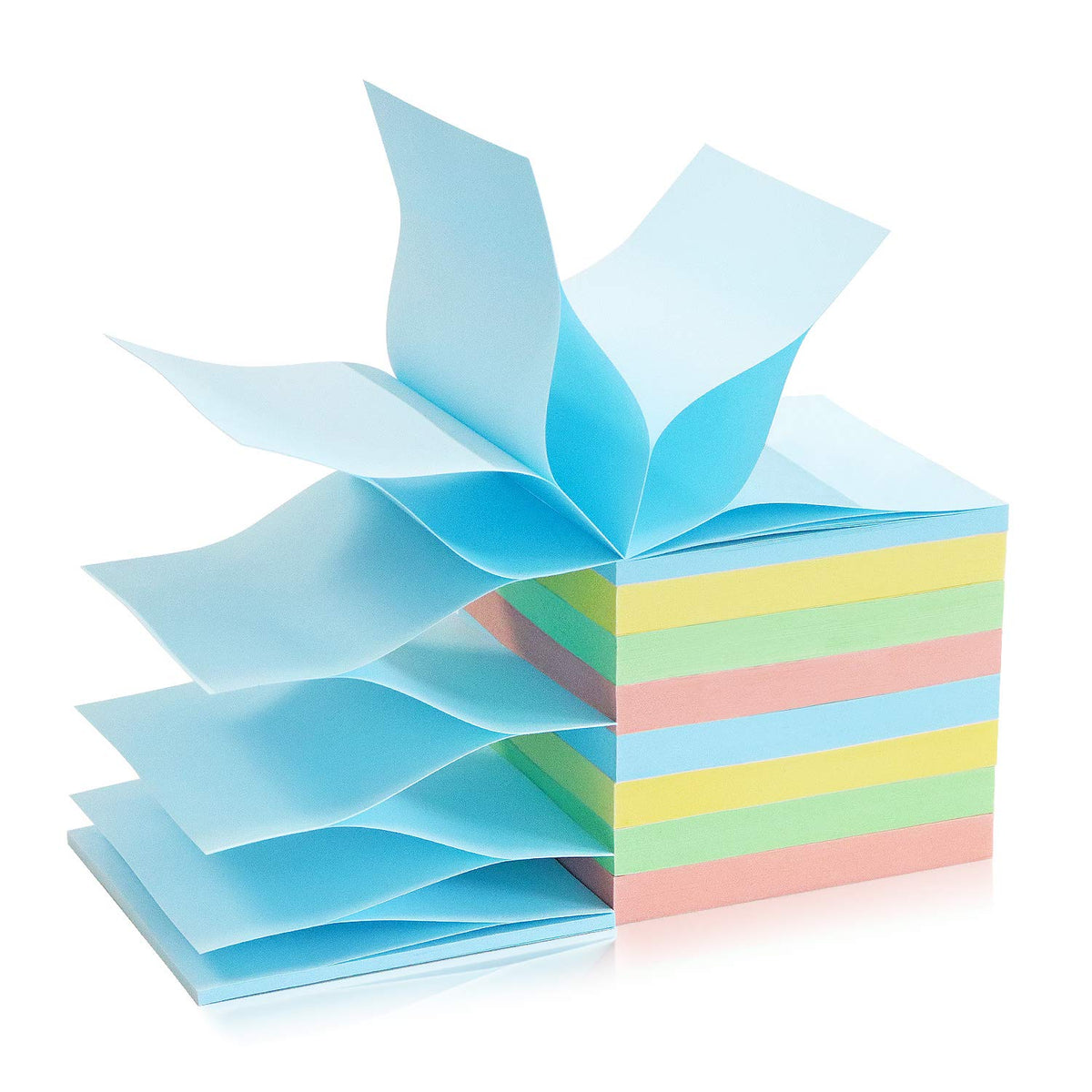 Phthdoty 8 Pads Pop Up Sticky Notes 3x3 Refills 8 Bright Colors, 640 Sheets