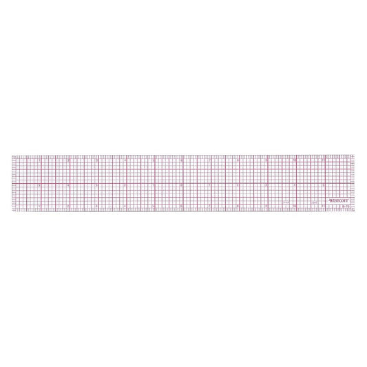 Westcott B-70 8ths Graph Beveled Ruler, 12 in