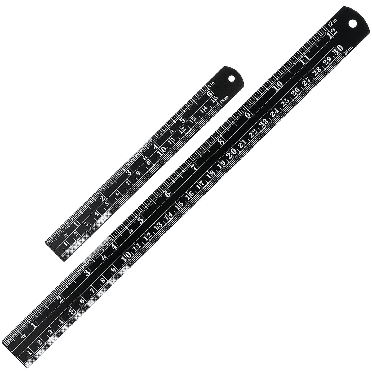 Mr. Pen- Metal Straight Edge Ruler, 2 Pack, 15 Inch