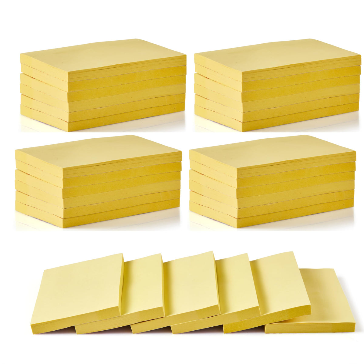 480 Sheets 3 in x 5 in Large Sticky Notes, 76 x 127 mm 6 Pads Assorted Self-Stick Pads for Notebook,Office,School and Home,80 Sheets/Pad (6 Pads Brillant)
