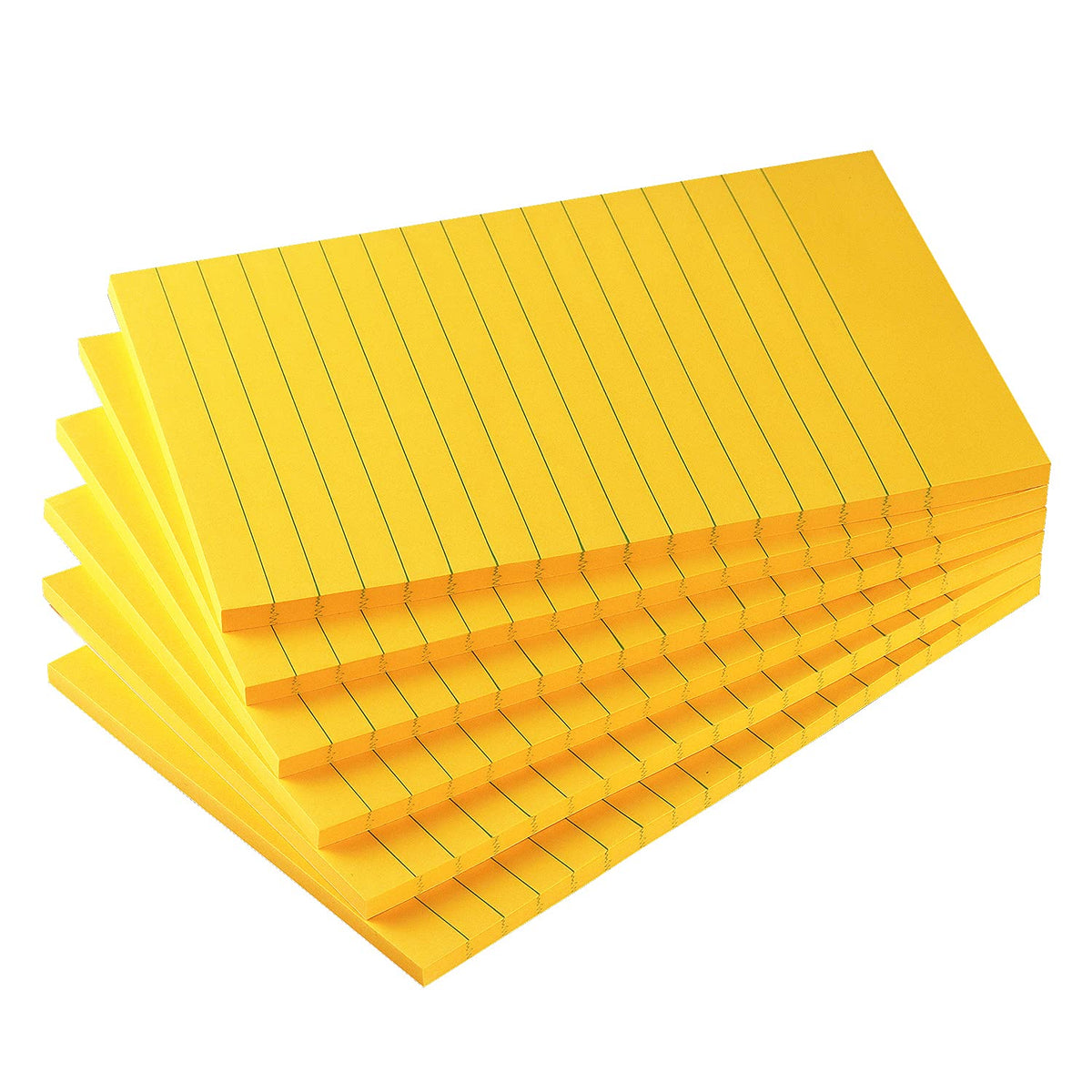 Early Buy Lined Sticky Notes 4x6 in, 6 Pads, 45 Sheets/Pad, Yellow