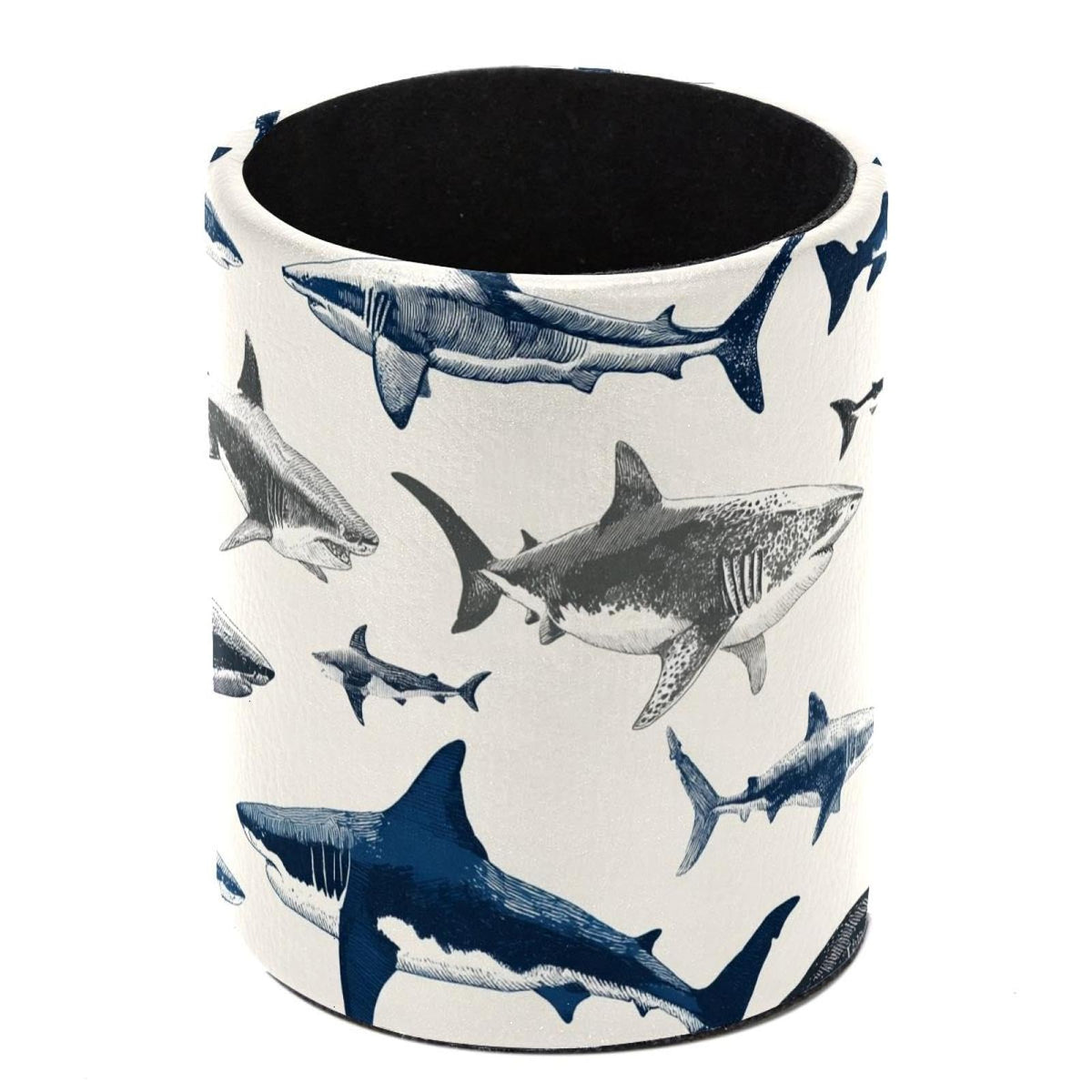 Leather Pen Holder for Desk, Birds Branches Butterflies Pencil Cup Pen Organizer Makeup Brush Holder for Office Home Kids Countertop Desk Accessory Storage