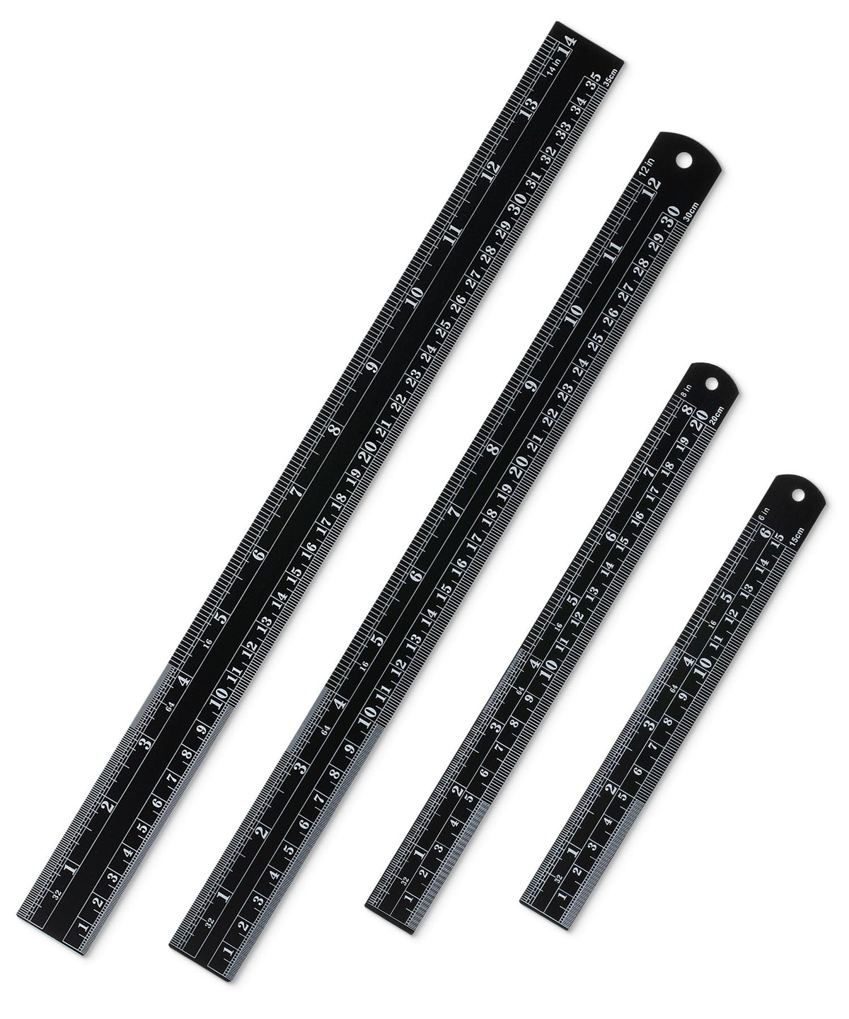 Mr. Pen- Metal Straight Edge Ruler, 2 Pack, 6" and 12", Gold