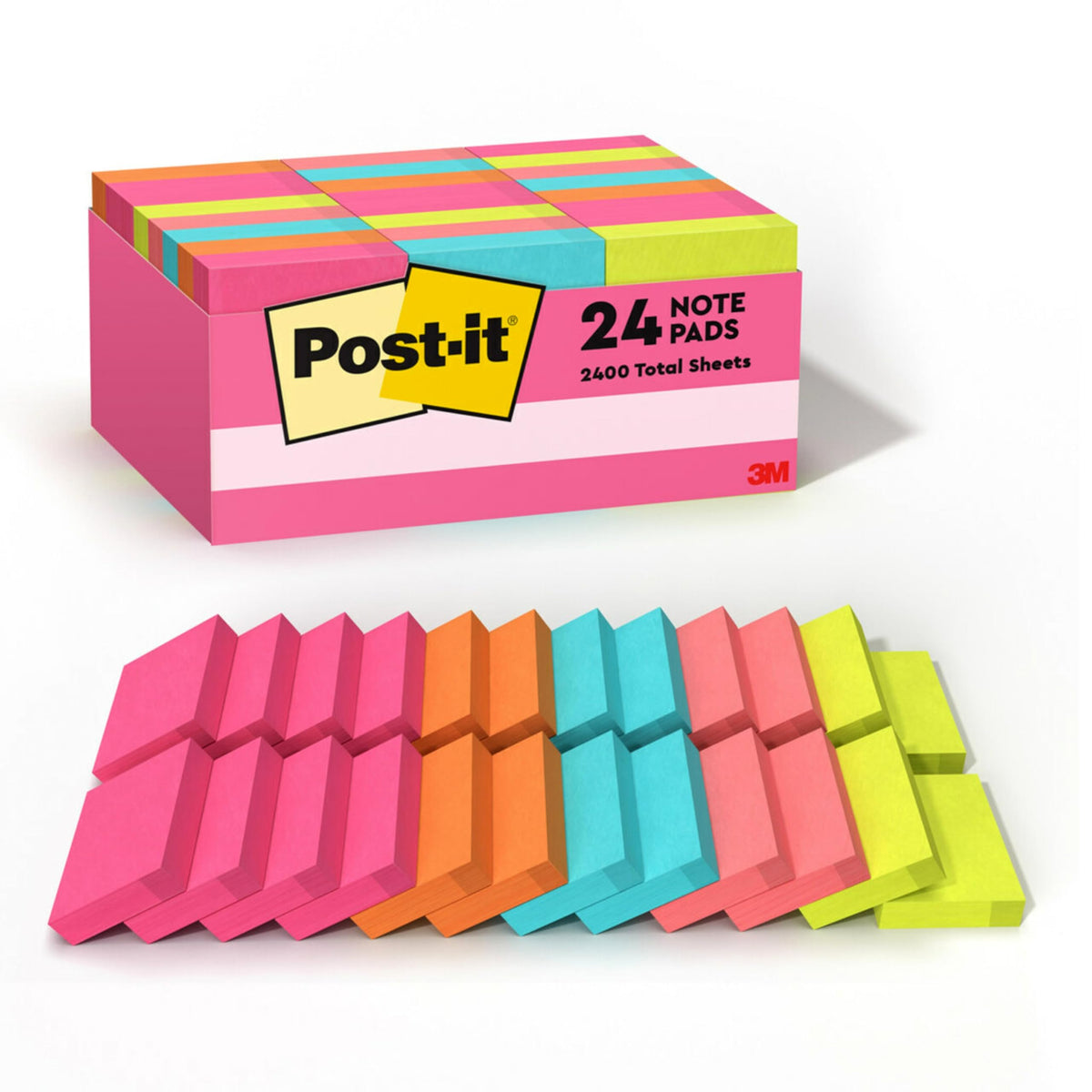 Post-it Notes, 1.38 x 1.88 in, Poptimistic Collection, 24 Pads