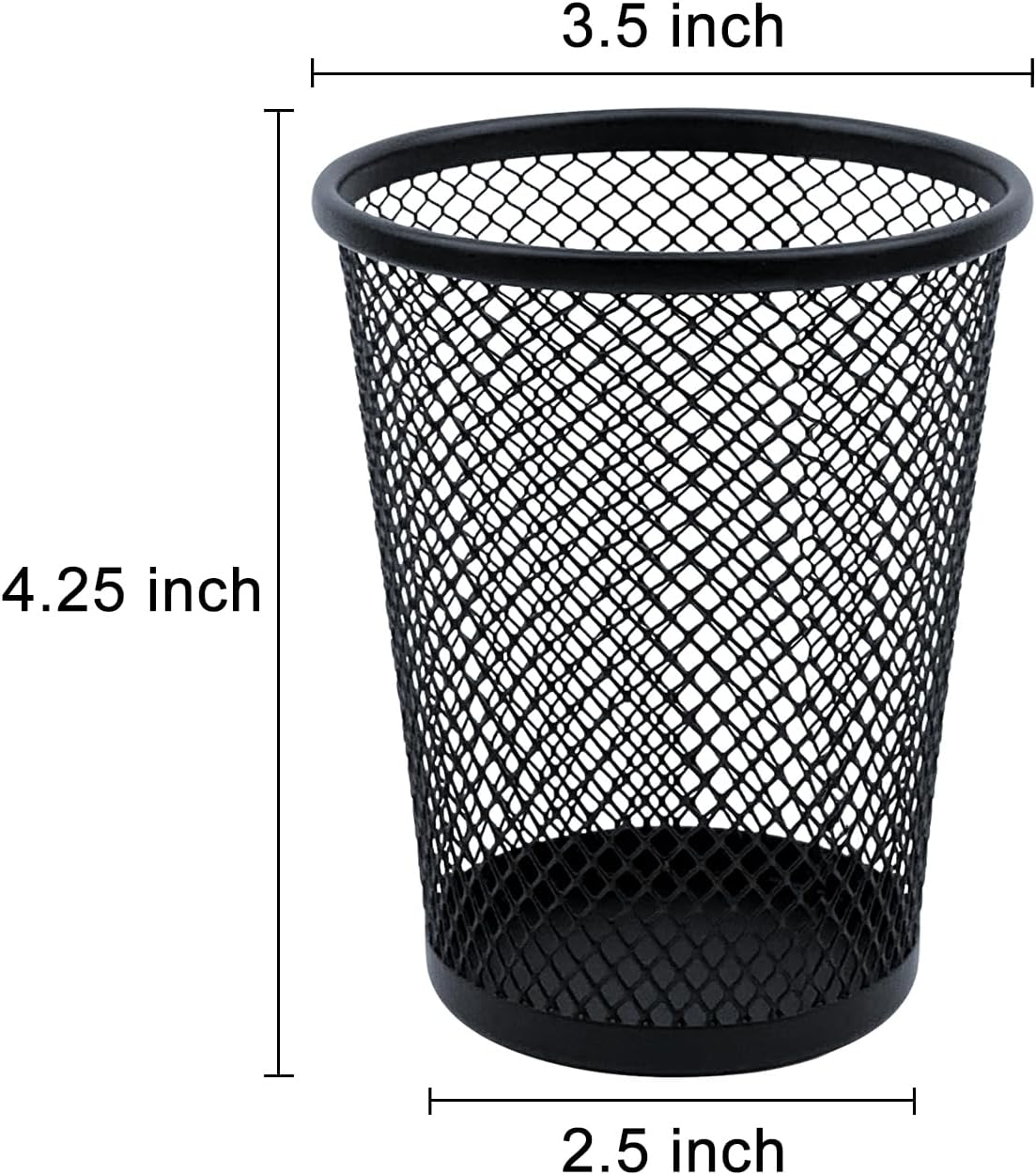HSYMQ Desk Pencil Pen Holder, Wire Mesh Pen Cup Holder for Desk Organizer and Office Desk Accessories (12 Pack)
