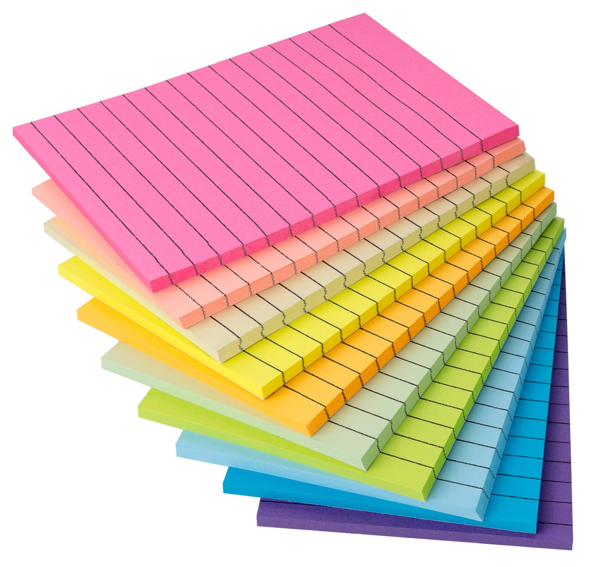 12 Pads Sticky Notes Large, 3 x 5'' Self-Stick Note Pads Recyclable,100 Sheets/Pad Super Sticking Power 76x127mm,1200 Sheets Clean Removal Notepads, Easy to Post for Note Taking,to Do Lists(Yellow)