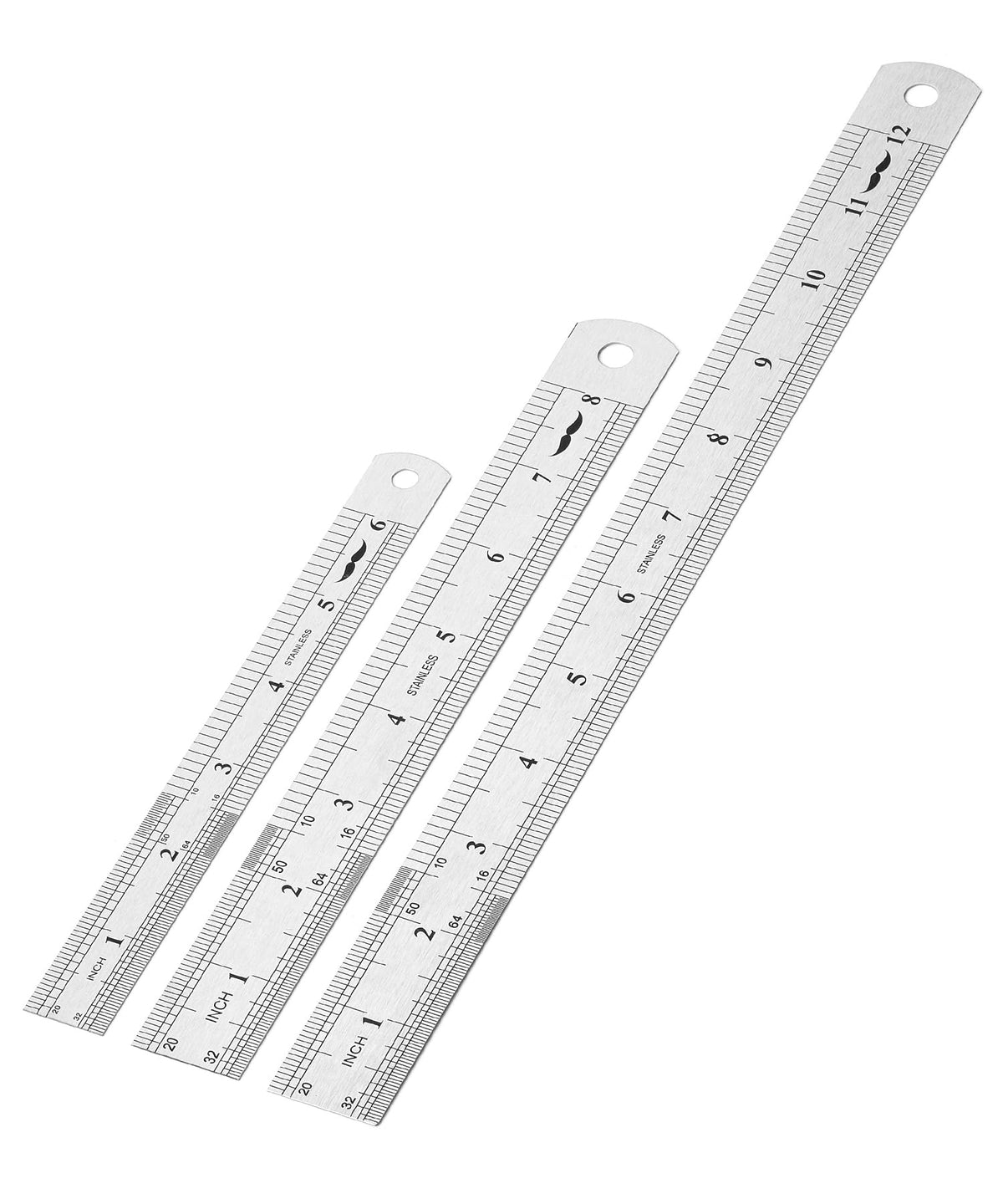 Mr. Pen- Metal Straight Edge Ruler, 2 Pack, 6" and 12", Gold