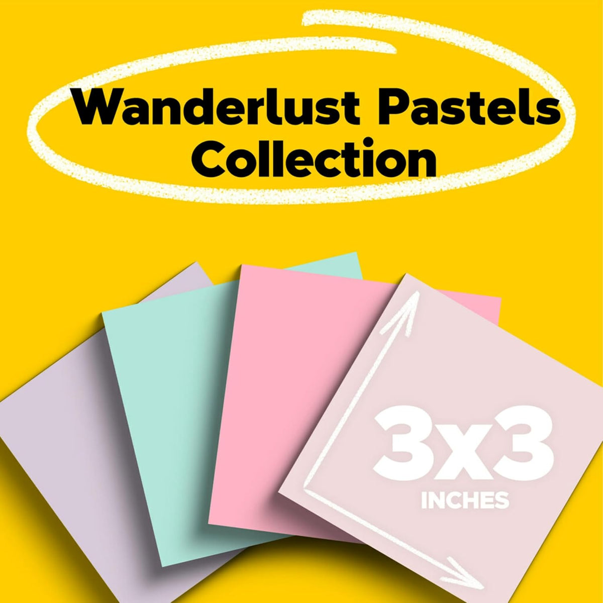 Post-it 100% Recycled Super Sticky Notes, 4 x 6 in, Pastels, 4 Pads