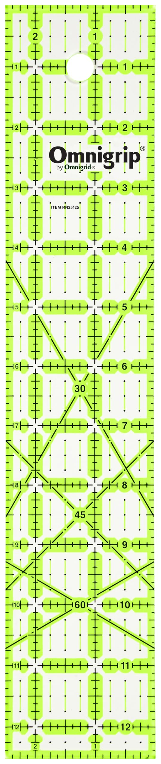 Omnigrip 2-1/2" x 18" Non-Slip Rectangle Quilting Ruler by Omnigrid